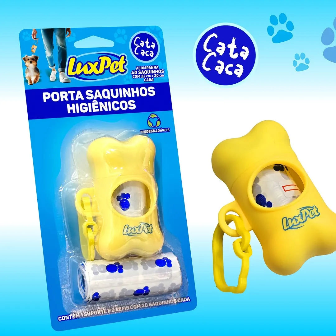 Porta Saquinhos Higiênicos 2 Refis + Refis Avulsos CataCaca | ForPatas